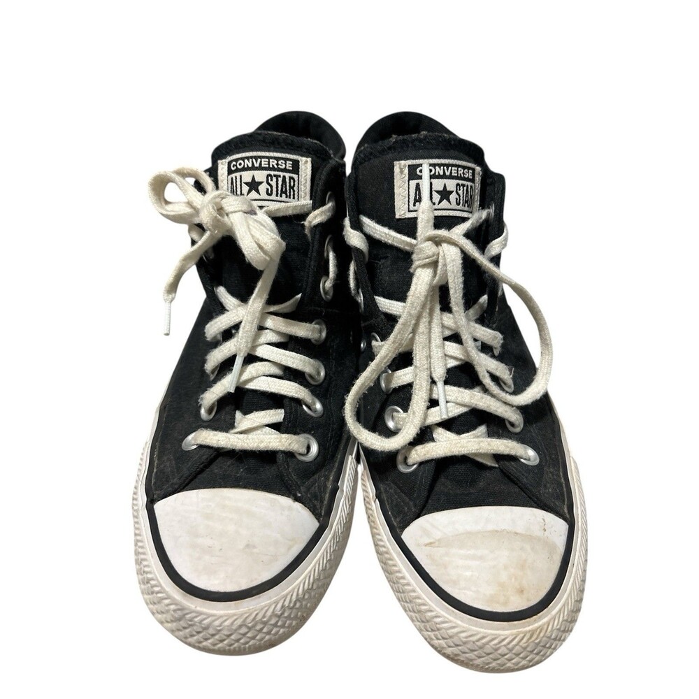 Converse Womens Chuck Taylor All Star Black Mid Sneaker Size 8 Shoe grunge indie